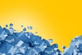 Blue and Yellow Cubes Royalty Free Stock Photo