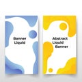 Blue and yellow Dynamic modern fluid abstract mobile for sale banners. Sale banner template design, Super sale Royalty Free Stock Photo