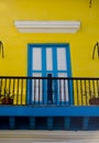 Blue and yellow entrance in cuba