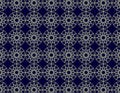 Blue and yellow Geometric 12 points star figure repetion pattern over dark blue