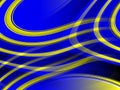 Blue yellow gold vivid shapes background, abstract colorful geometries Royalty Free Stock Photo