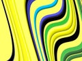 Blue yellow green black waves background, abstract texture, graphics Royalty Free Stock Photo