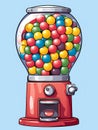Cartoon Of A Gumball Machine
