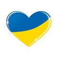 Blue-yellow heart. Colors of the national flag of Ukraine