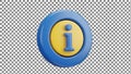 Blue and Yellow Information Icon Button Royalty Free Stock Photo