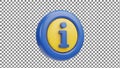 Blue and Yellow Information Icon Royalty Free Stock Photo