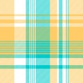 Blue yellow light color check tablecloth seamless pattern Royalty Free Stock Photo