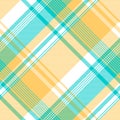 Blue yellow light color check tablecloth seamless pattern Royalty Free Stock Photo