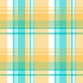 Blue yellow light color check tablecloth seamless pattern Royalty Free Stock Photo