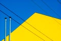 Blue Yellow Lines House Sky Royalty Free Stock Photo