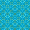 Blue and yellow modern polygonal seamless pattern for creative surface designs, textiles, fabrics Royalty Free Stock Photo