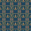 A blue and yellow pattern with a lot of arrows Royalty Free Stock Photo