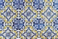 Blue and Yellow Patterned Portuguese Tiles