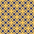 Blue and yellow polka dot seamless pattern. Vector abstract geometric texture Royalty Free Stock Photo