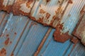 blue and yellow rusty red, wavy, striped background Royalty Free Stock Photo