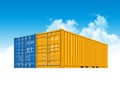 Shipping Cargo Containers for Logistics and Transportation Royalty Free Stock Photo