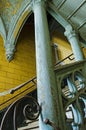 Blue yellow stairs Royalty Free Stock Photo