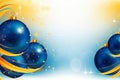 Blue yellow toys christmas background. Generate Ai