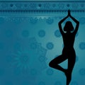 Blue yoga background