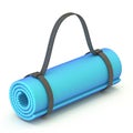 Blue yoga gym floor mat 3D