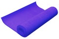 Blue yoga mat isolated on white background with clipping path. Royalty Free Stock Photo