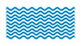 Blue Zigzag Ocean Wave Pattern, vector design Generative AI Royalty Free Stock Photo