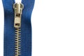 Blue zipper Royalty Free Stock Photo