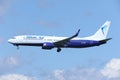 Blue Air Boeing 737-800 YR-BMC approaching the airport