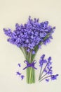 Bluebell Flower Posy for Spring on Hemp Paper