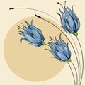 Bluebell flowers greeting card