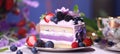 blueberries cake dessert dreamy delicious cheesecake ai