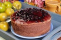 Blueberries chiffon cake