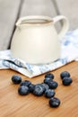 Blueberries with Creamer Royalty Free Stock Photo