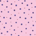 Blueberries polka dot seamless vector pattern