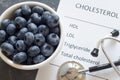 Blueberries in prevention high cholesterol Royalty Free Stock Photo