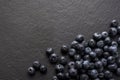 Blueberries on a shale surface