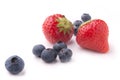 Blueberries and strawberries