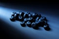 Low light blue berries. Fine art