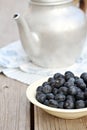 Blueberries and Teapot Royalty Free Stock Photo