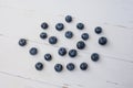 Blueberries on white background