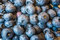 Blueberries on a white cotting board Royalty Free Stock Photo