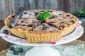 Blueberry and almond tart Royalty Free Stock Photo