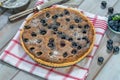 Blueberry and almond tart Royalty Free Stock Photo