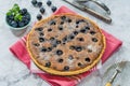 Blueberry and almond tart Royalty Free Stock Photo