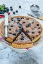 Blueberry and almond tart Royalty Free Stock Photo