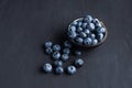 Blueberry antioxidant organic superfood in a paper packaging concept for healthy eating and nutrition