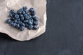 Blueberry antioxidant organic superfood in a paper packaging concept for healthy eating and nutrition