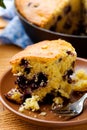 Blueberry Buttermilk Cornbread. Royalty Free Stock Photo