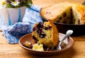 Blueberry Buttermilk Cornbread. Royalty Free Stock Photo