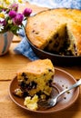 Blueberry Buttermilk Cornbread. Royalty Free Stock Photo